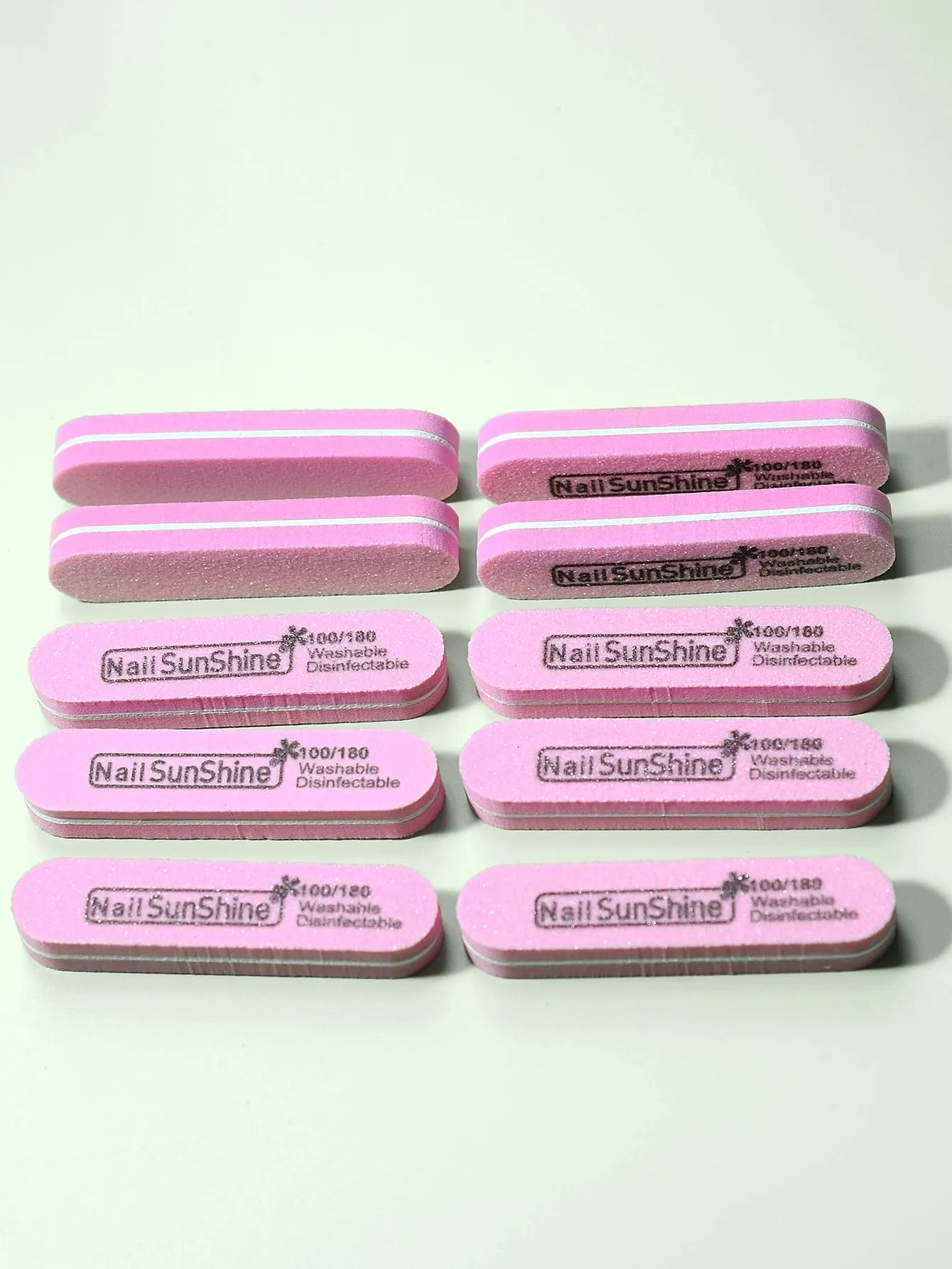 10pcs 100/180 Grit Nail File