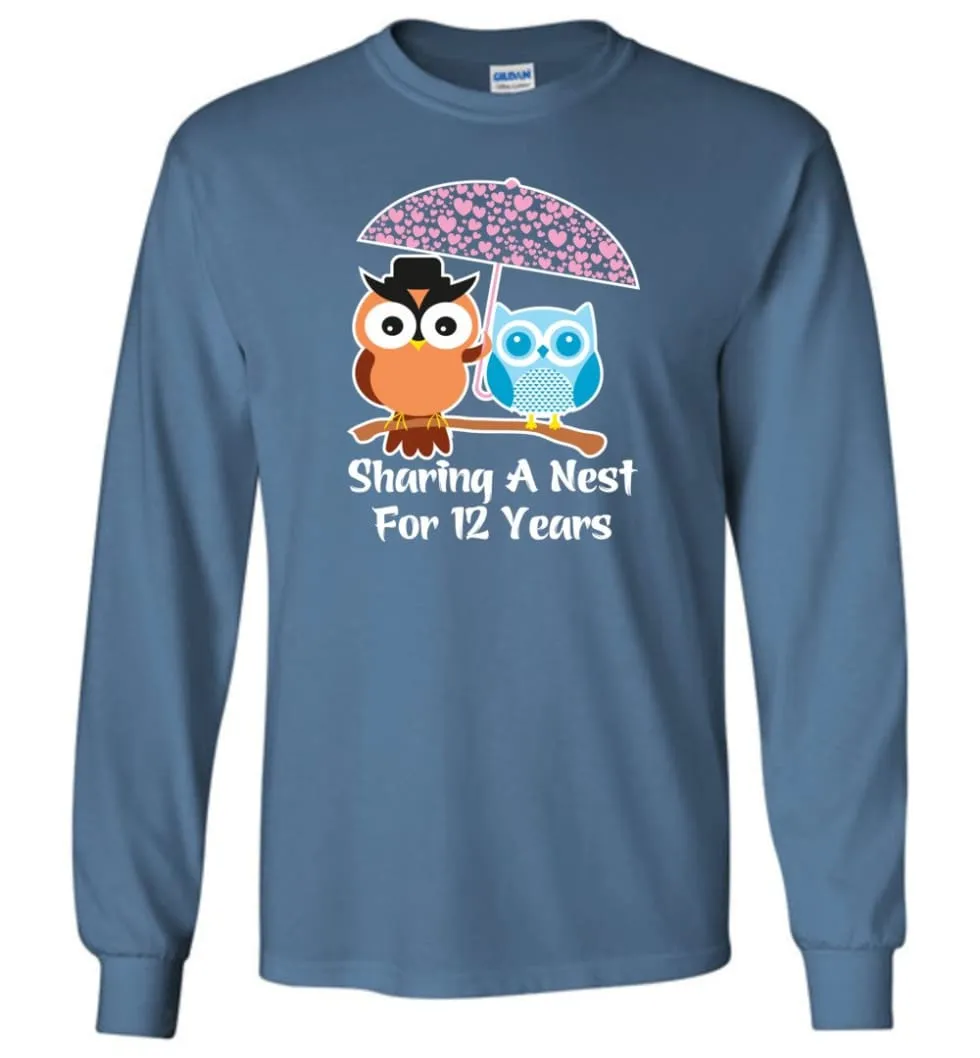 12 Years Wedding Anniversary Gifts Valentine's Day Long Sleeve T-Shirt