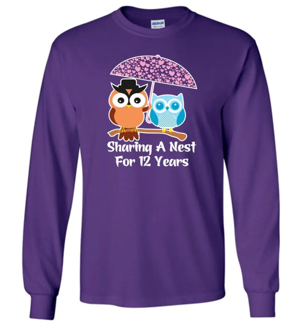 12 Years Wedding Anniversary Gifts Valentine's Day Long Sleeve T-Shirt