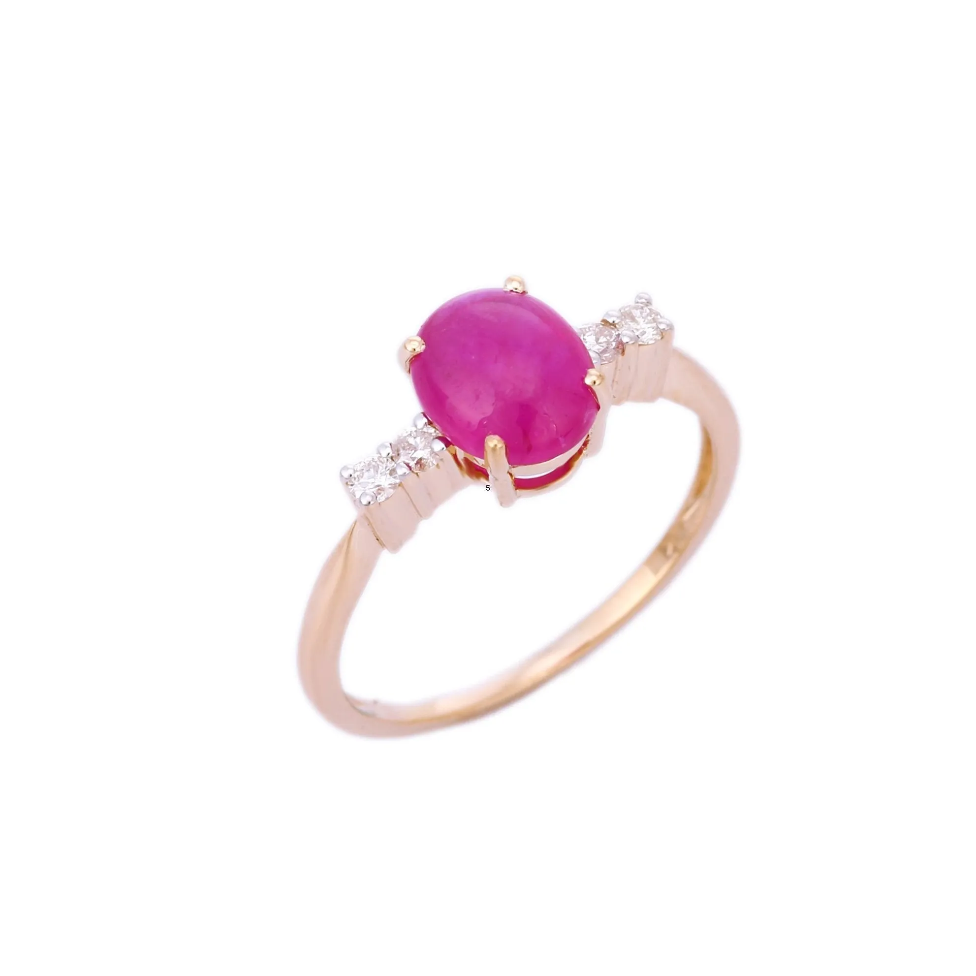 14K Yellow Gold Ruby Ring