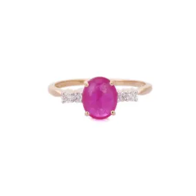 14K Yellow Gold Ruby Ring