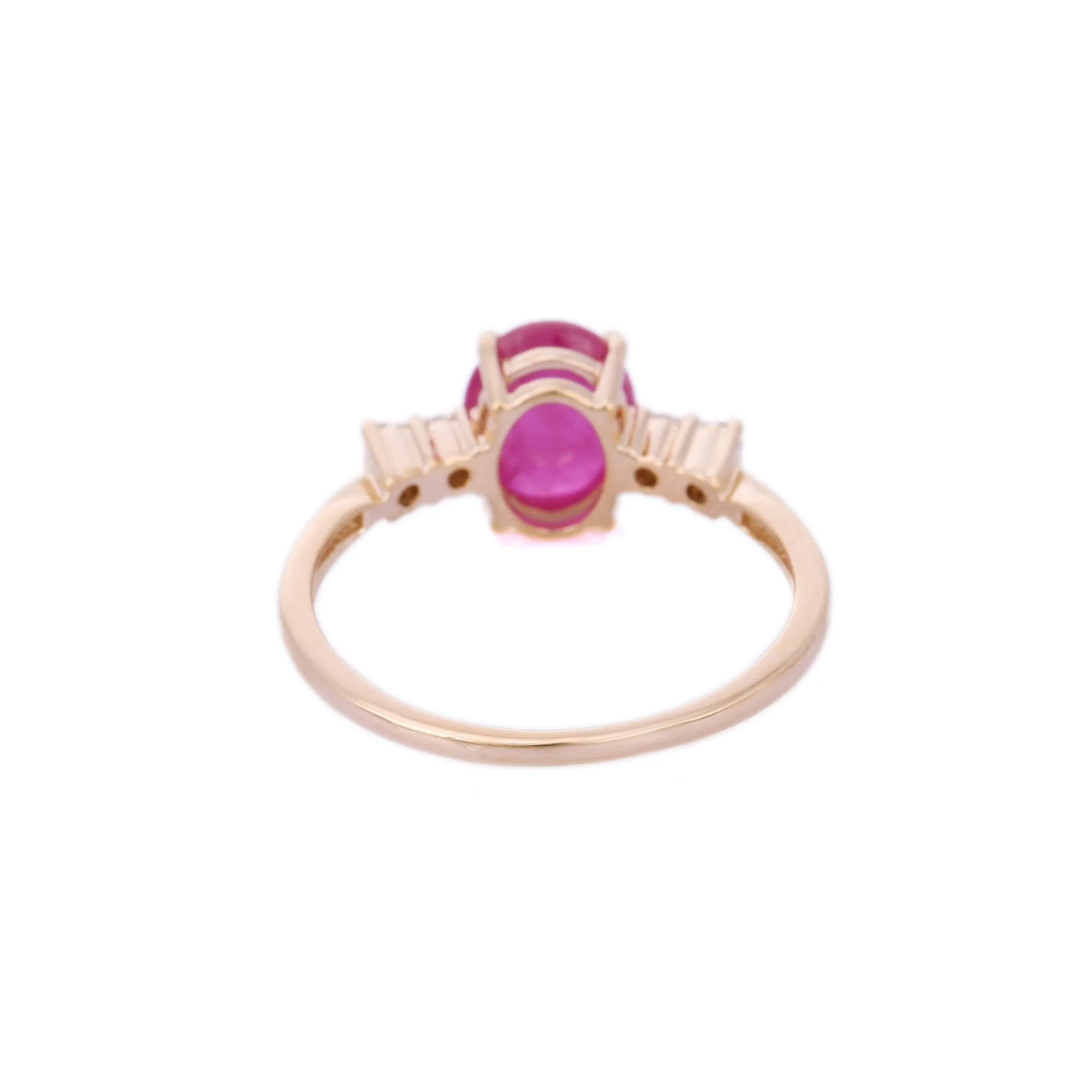 14K Yellow Gold Ruby Ring