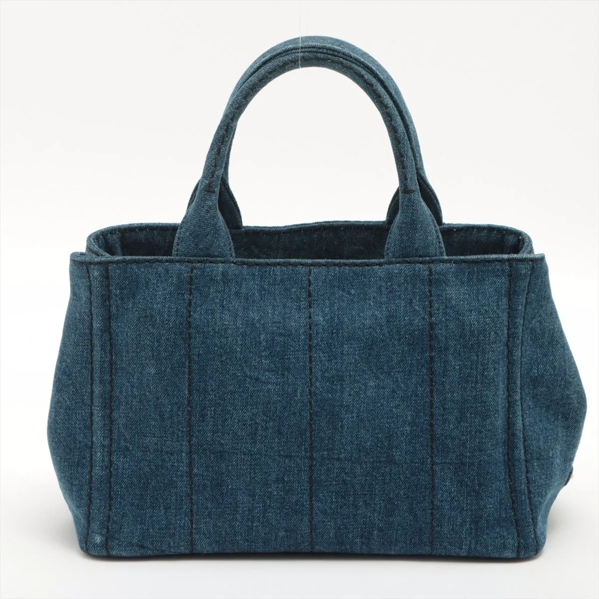 2-Way Denim Canvas Tote Bag Blue