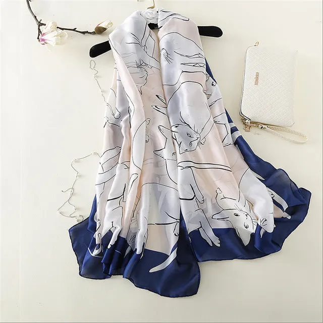 2017 luxury brand Women Silk scarf Beach Shawl and Echarpe Luxurious Wrap Designer scarves Plus Size female beach stole bandana