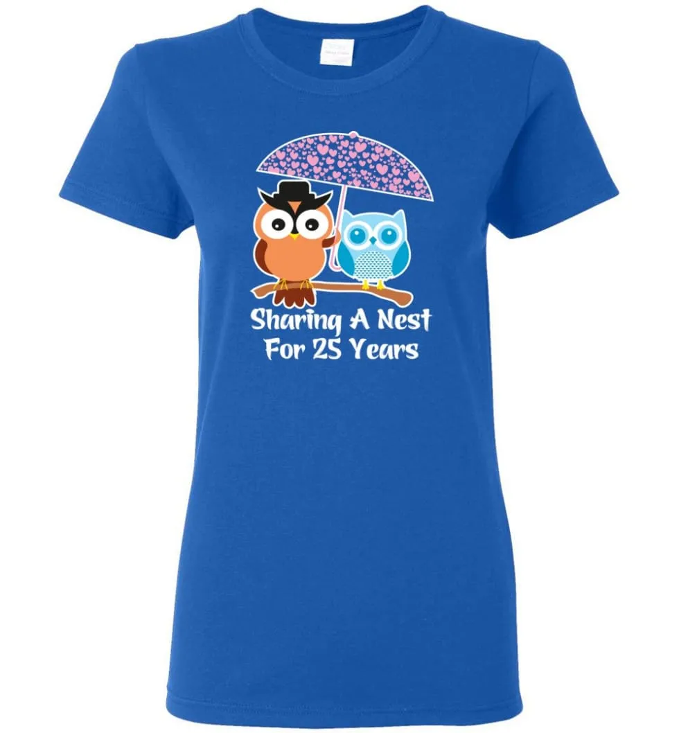 25 Years Wedding Anniversary Gifts Valentine's Day Women Tee