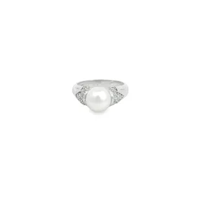 351372-63 14kt Wgold 8.8mm Cul Japan Pearl RING