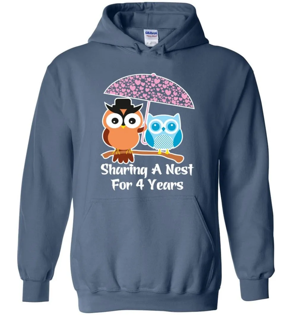 4 Years Wedding Anniversary Gifts Valentine's Day Hoodie