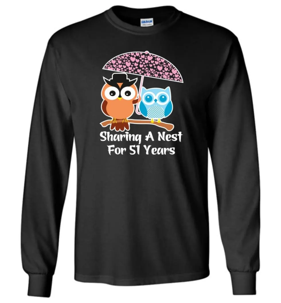 51 Years Wedding Anniversary Gifts Valentine's Day Long Sleeve T-Shirt