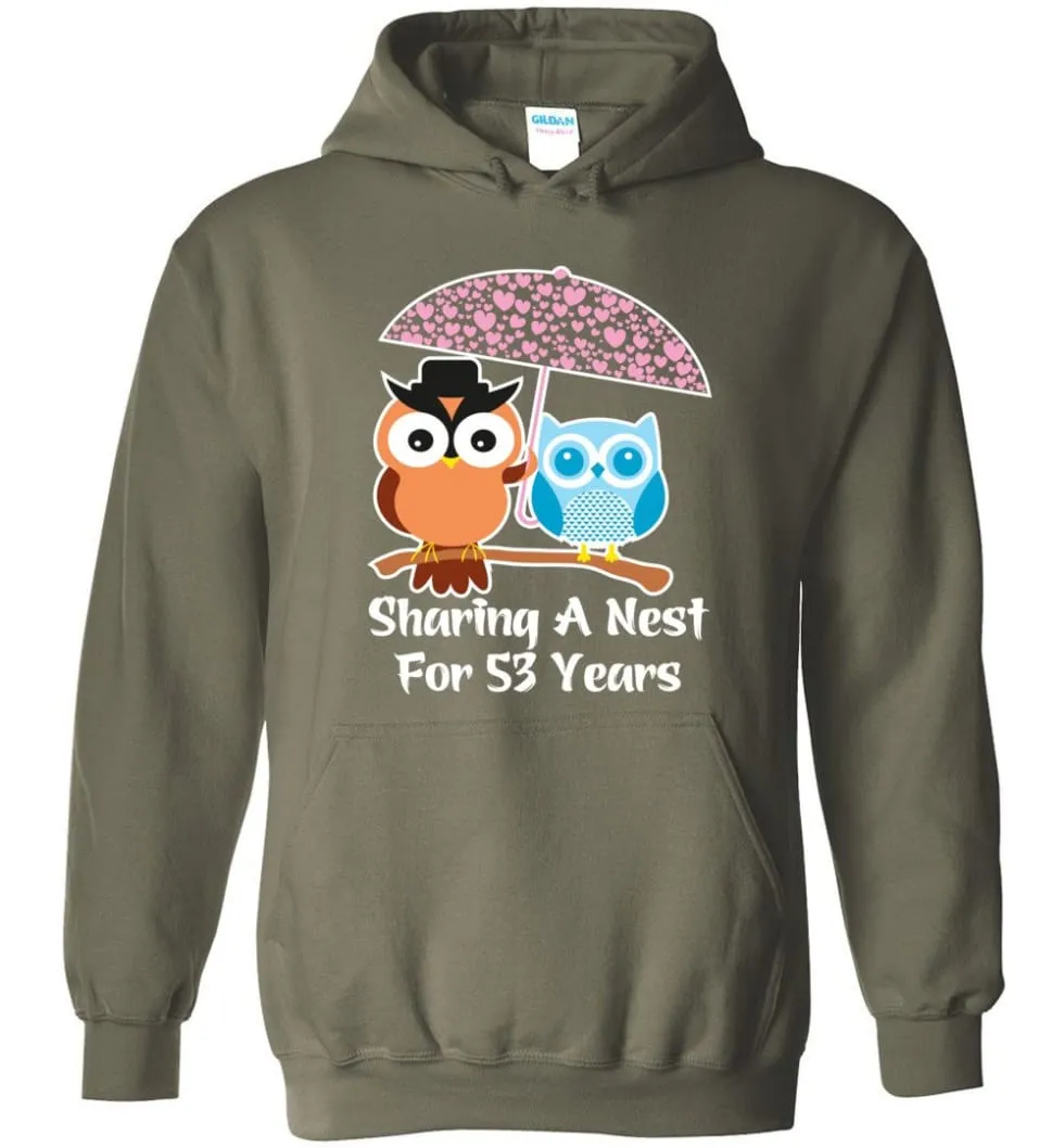 53 Years Wedding Anniversary Gifts Valentine's Day Hoodie