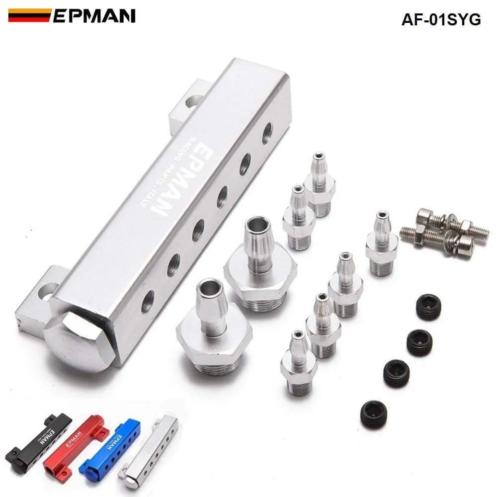 6 Ports 1/8 NPT Aluminum Turbo Wastegate Boost Vacuum Intake Manifold Kit For Nissan Fits: More than one AF-01SYG