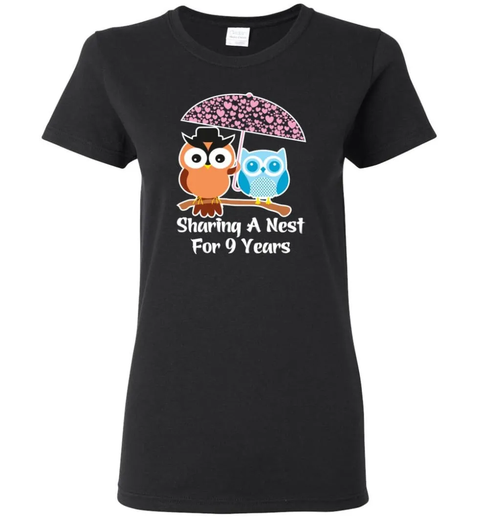 9 Years Wedding Anniversary Gifts Valentine's Day Women Tee