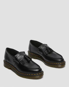 Adrian Yellow Stitch Black Loafers