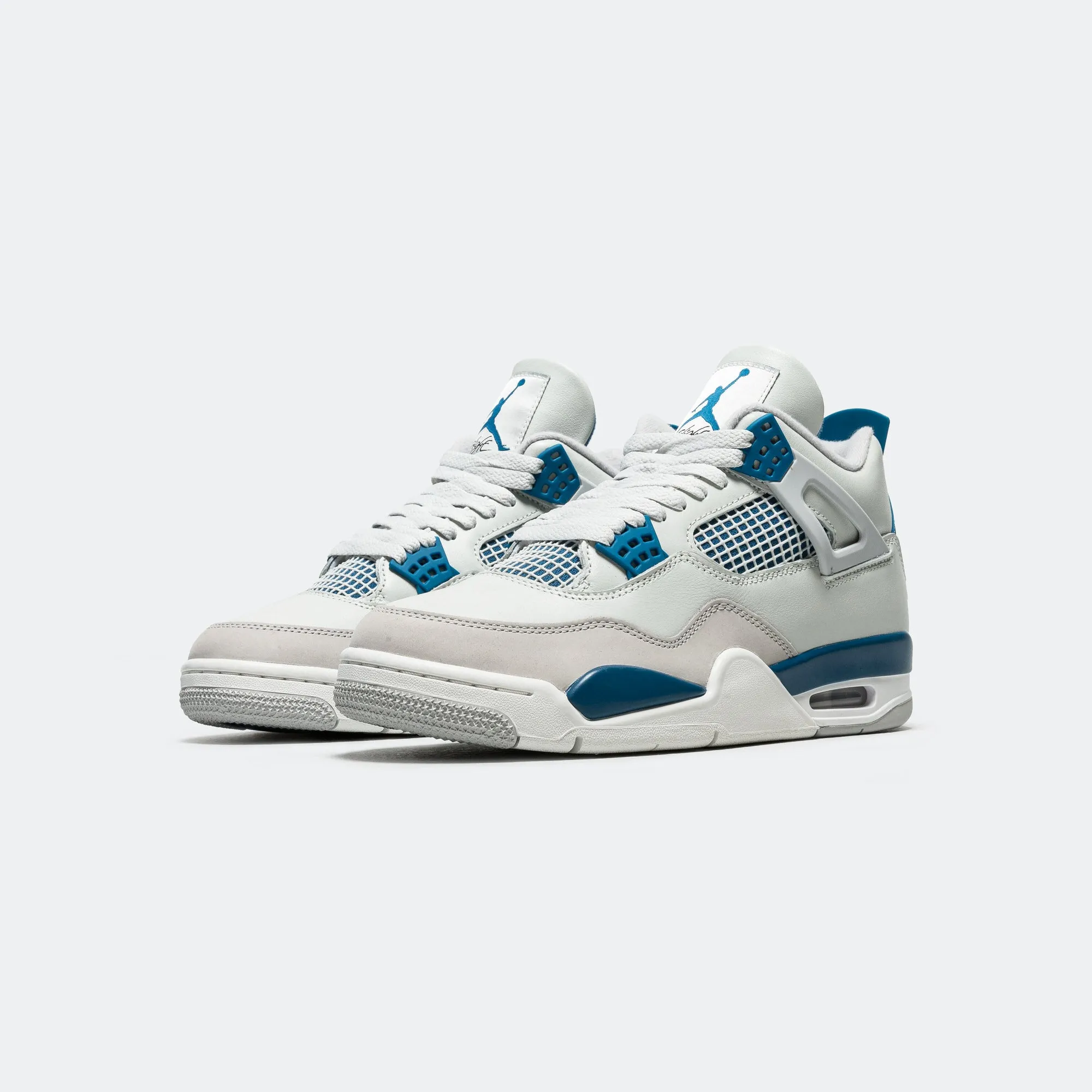 Air Jordan 4 - Off White/Military Blue-Neutral Grey