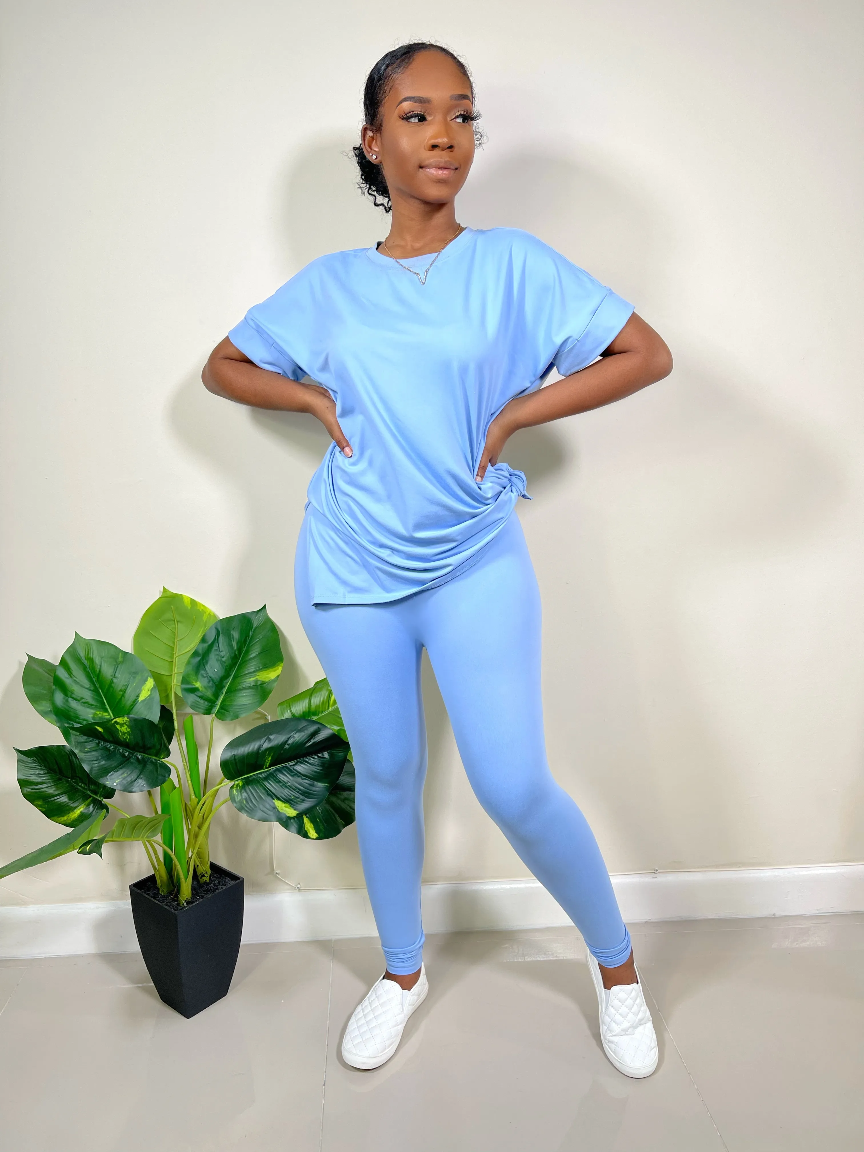 Alexa Leggings Set-Spring Blue