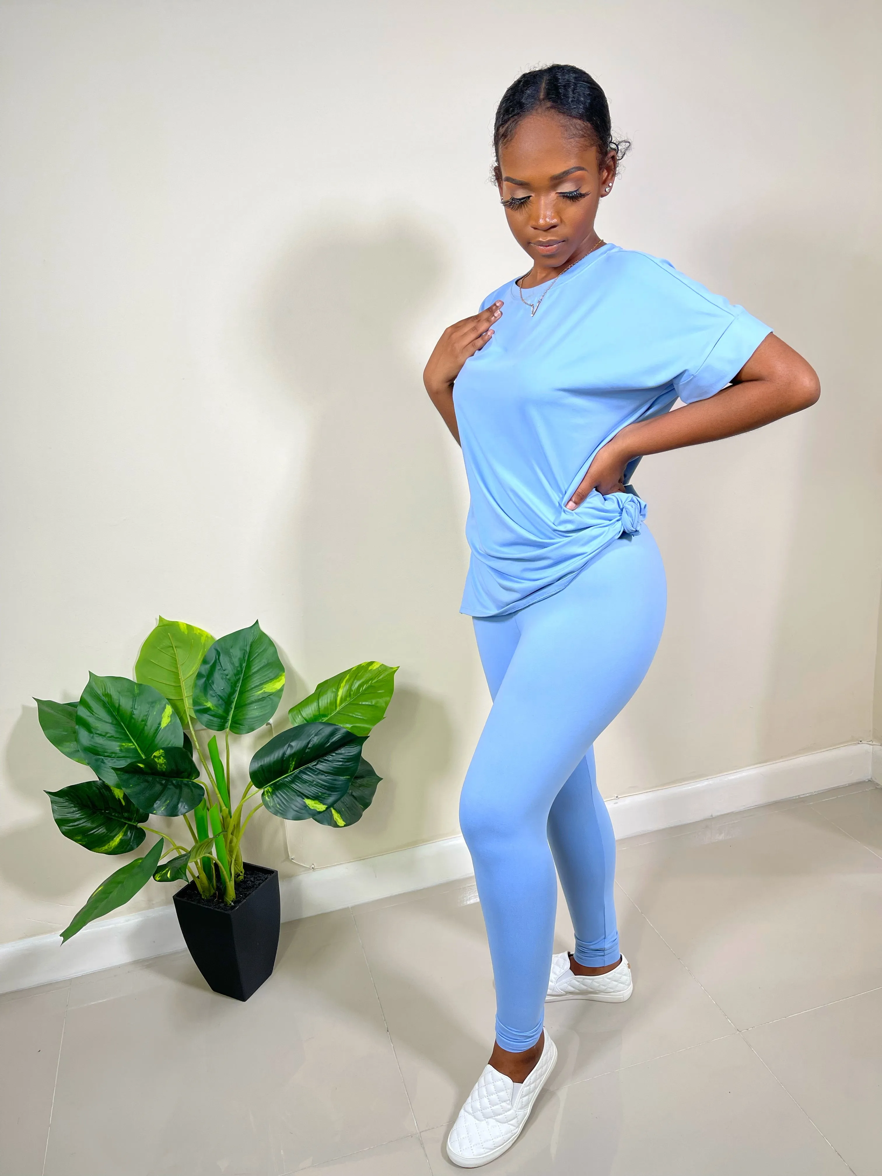 Alexa Leggings Set-Spring Blue