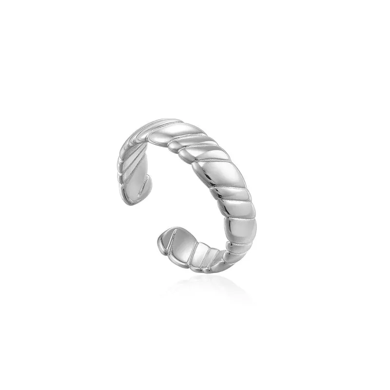 Ania Haie Smooth Twist Wide Band Ring