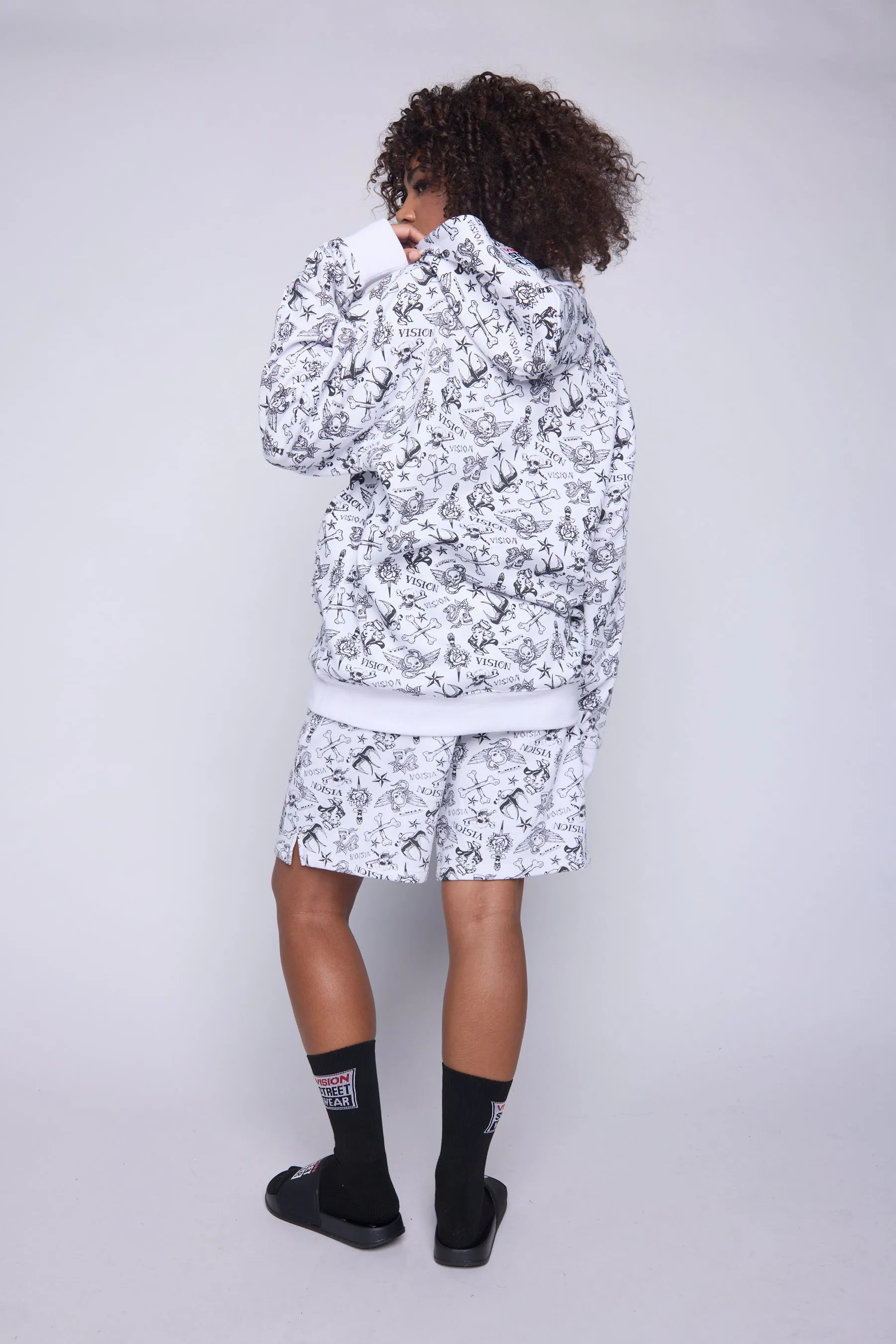 Aop Tattoo Hoodie - Ivory