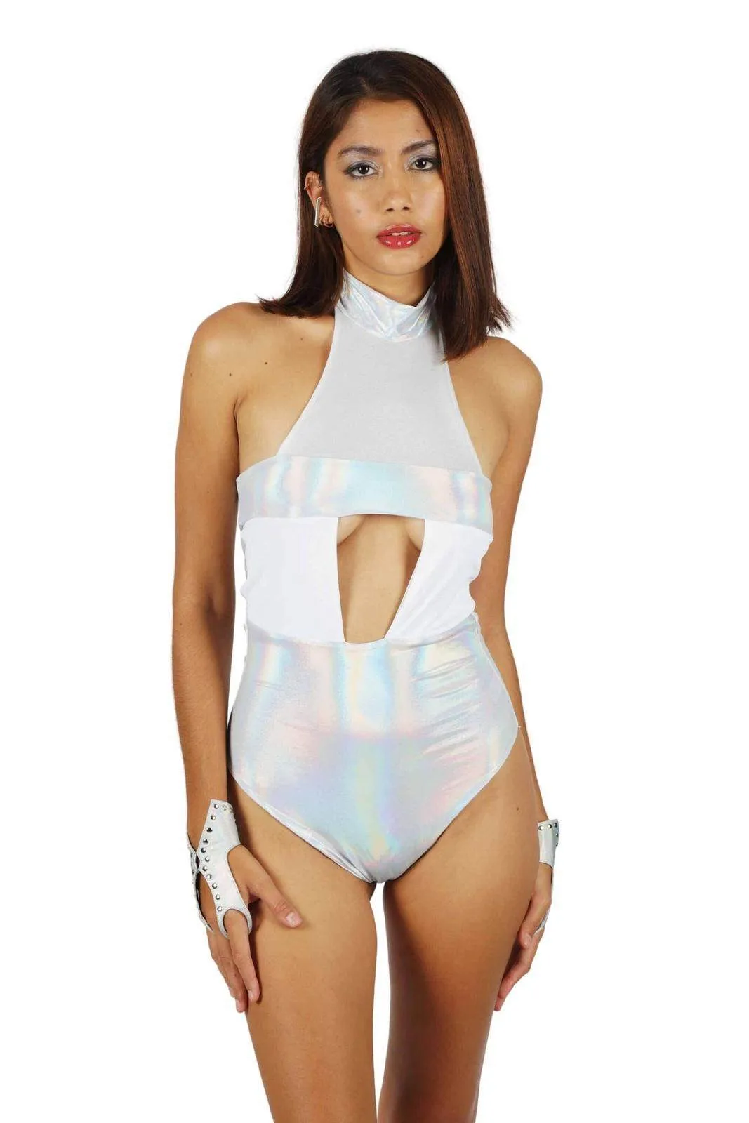 Arsonist Bodysuit - Holographic Silver