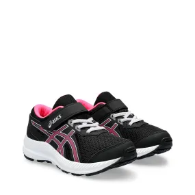 Asics Contend 8 PS Kids Black Hot Pink   