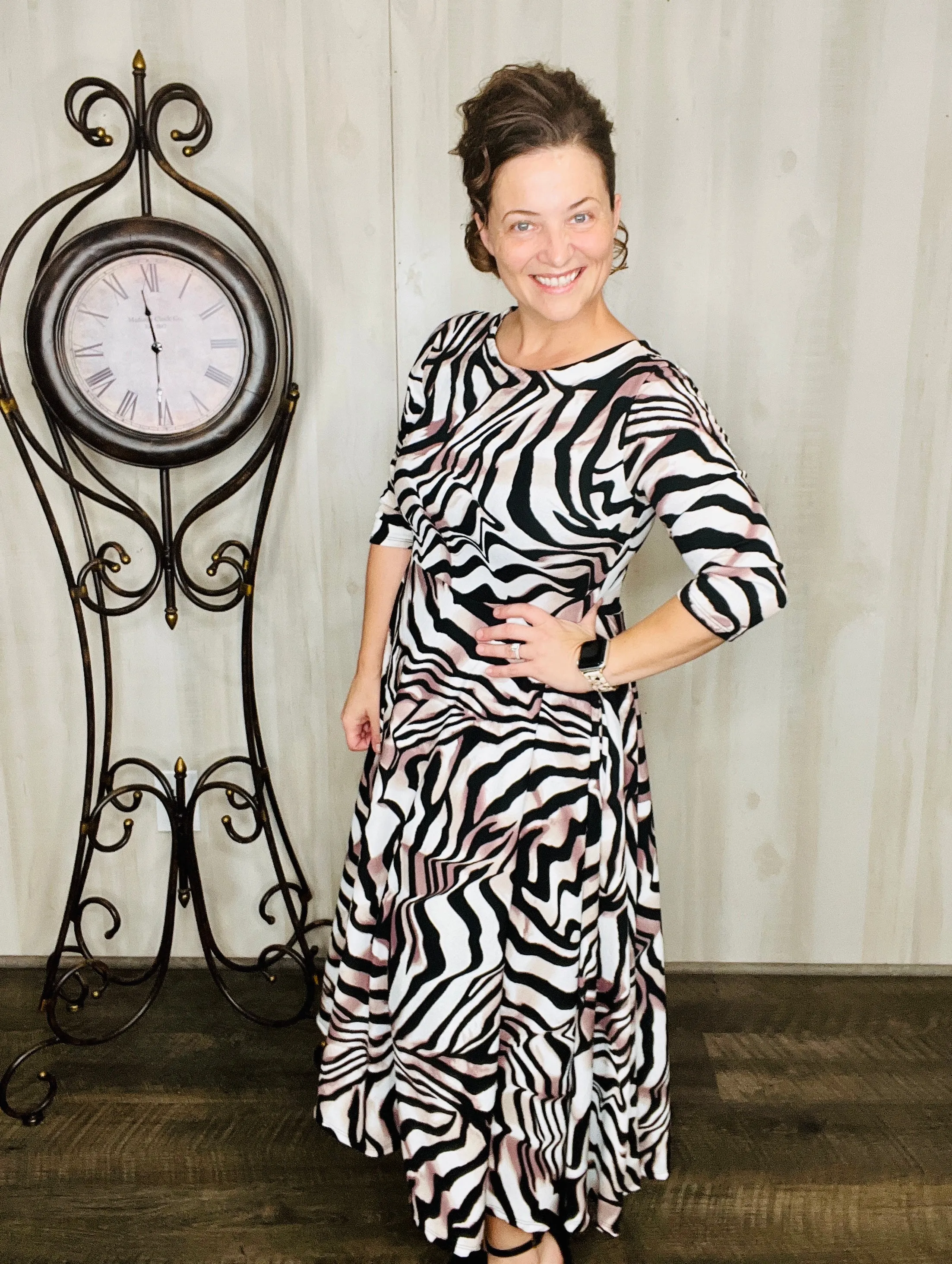 Bella Fit & Flare- Zebra Print