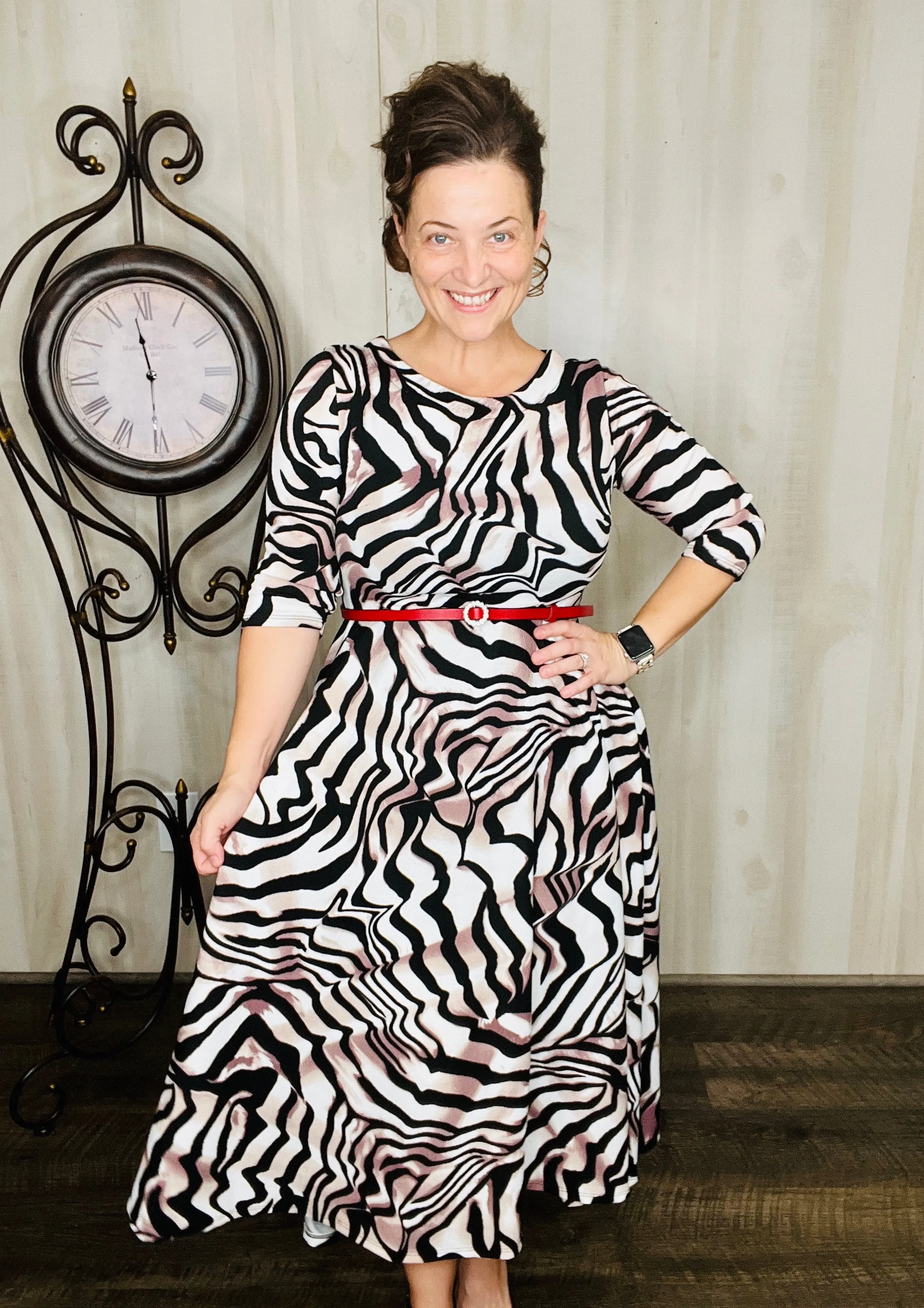 Bella Fit & Flare- Zebra Print