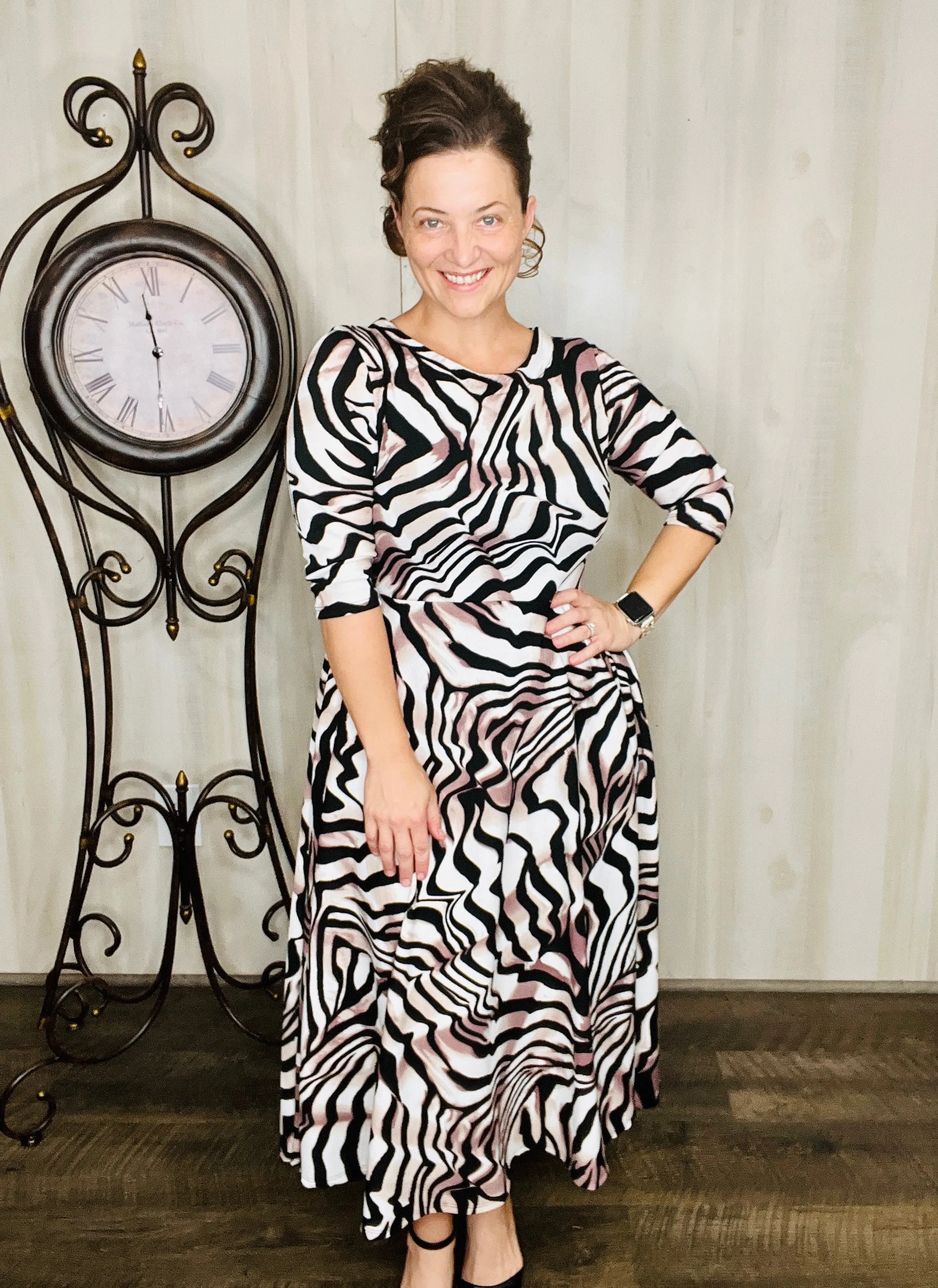 Bella Fit & Flare- Zebra Print