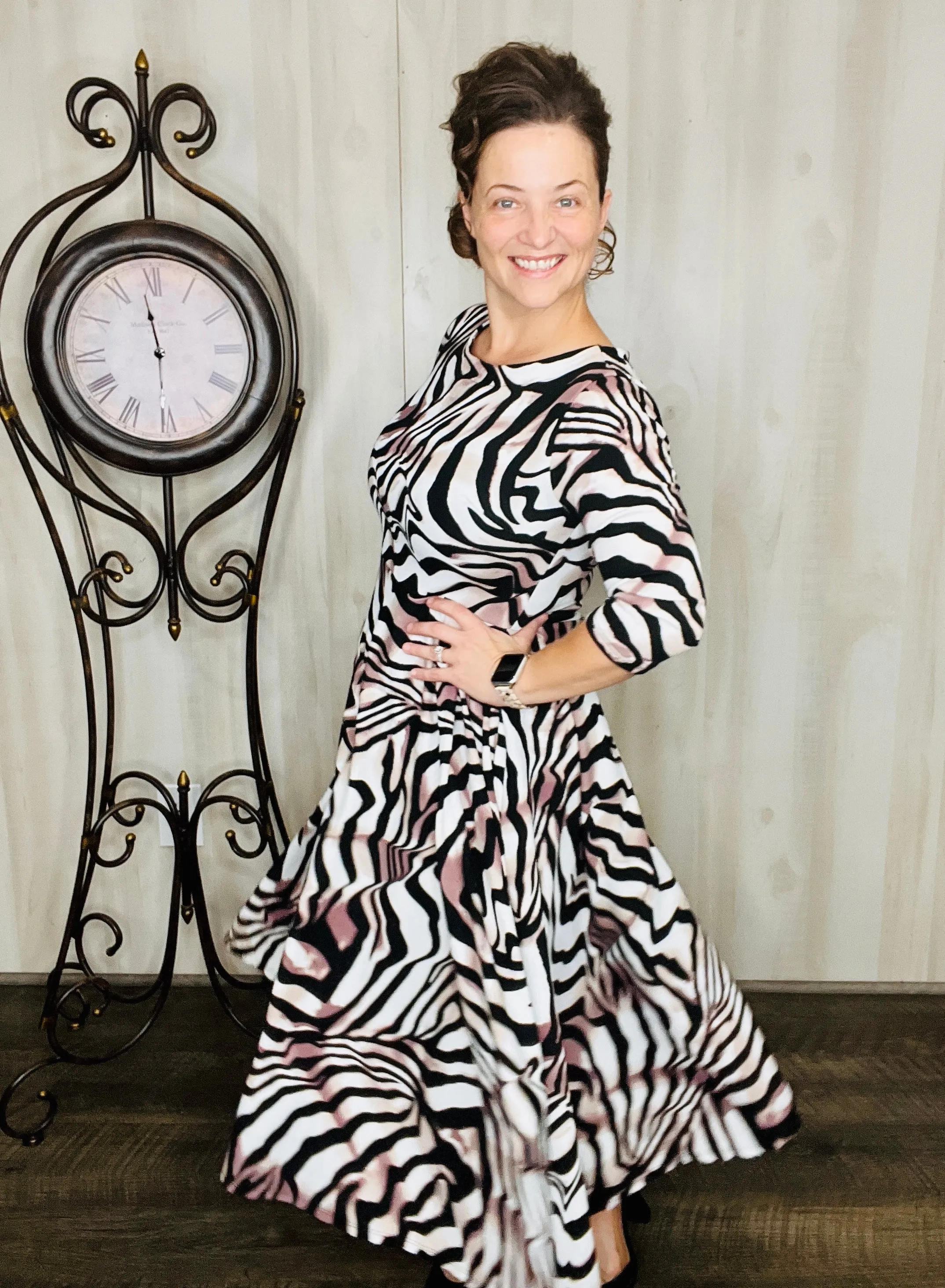 Bella Fit & Flare- Zebra Print