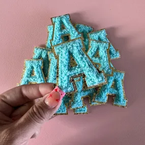 BLUE Varsity Letter Chenille Patches