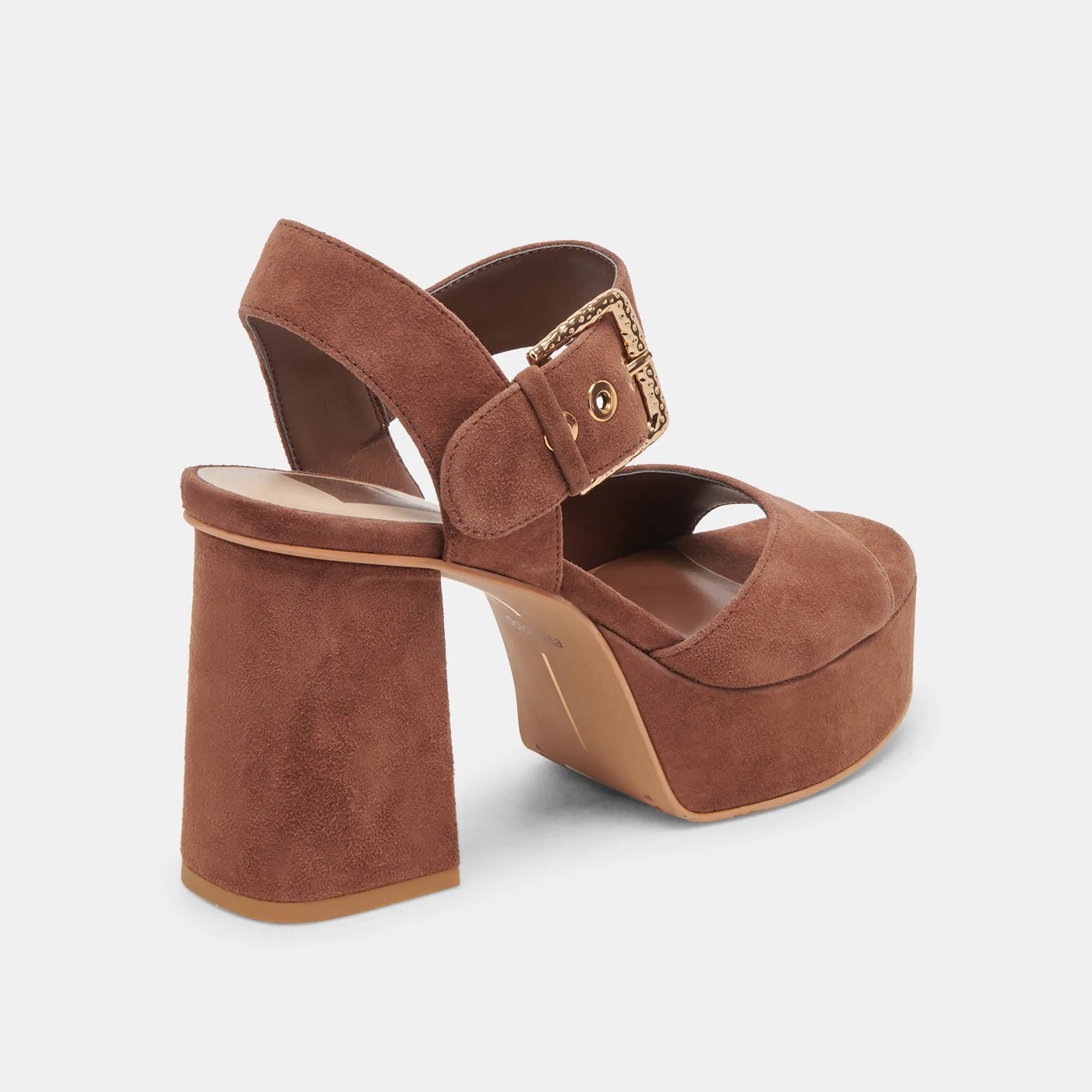 BOBBY HEELS COCOA SUEDE