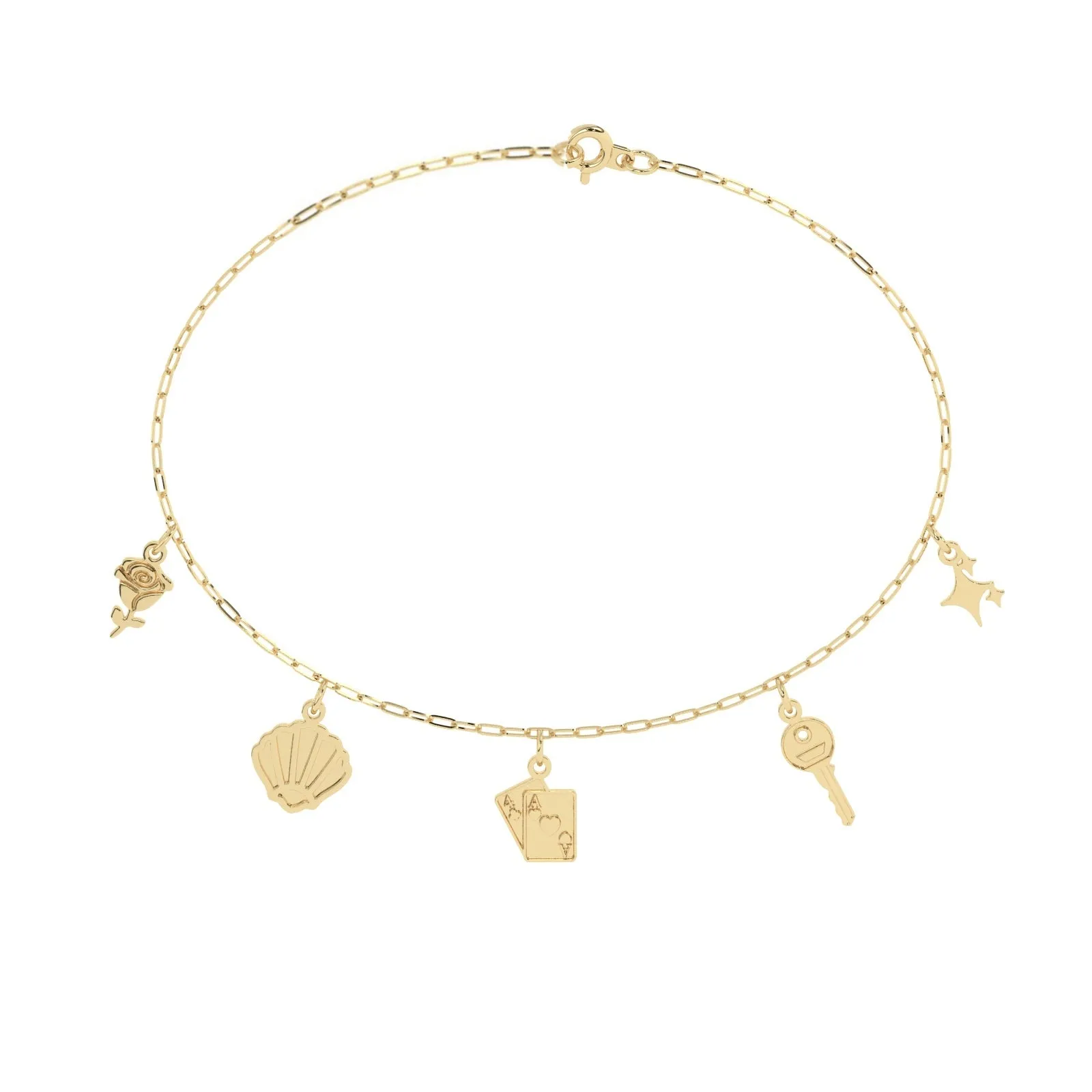 Build Your Own One Charm Bracelet | 10k Yellow Gold