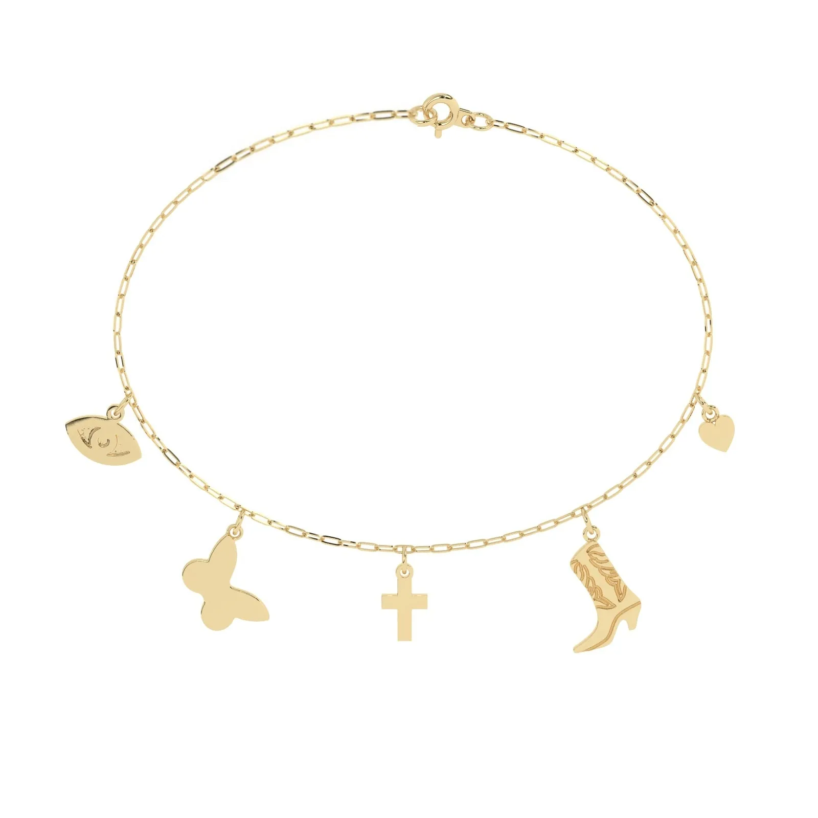 Build Your Own One Charm Bracelet | 10k Yellow Gold