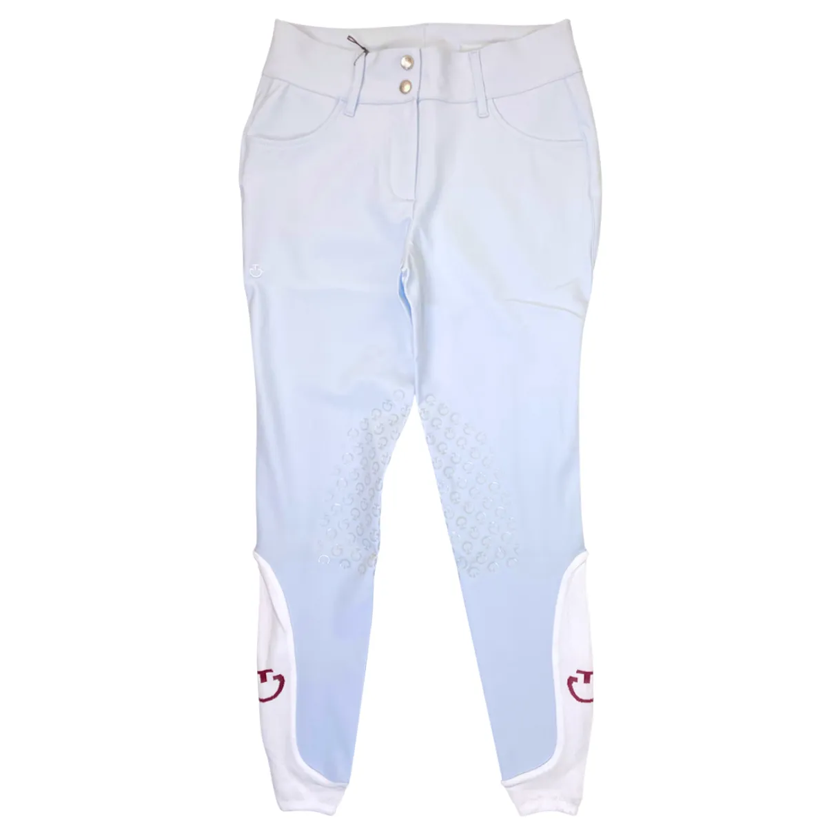 Cavalleria Toscana 'American' High Rise Jumping Breeches in Dove Blue - Women's IT 44 (US 30)