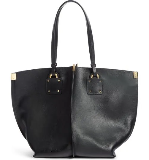 Chloé Medium Vick Black Leather Tote