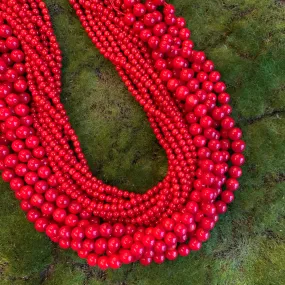 Coral Strands - Dyed Red