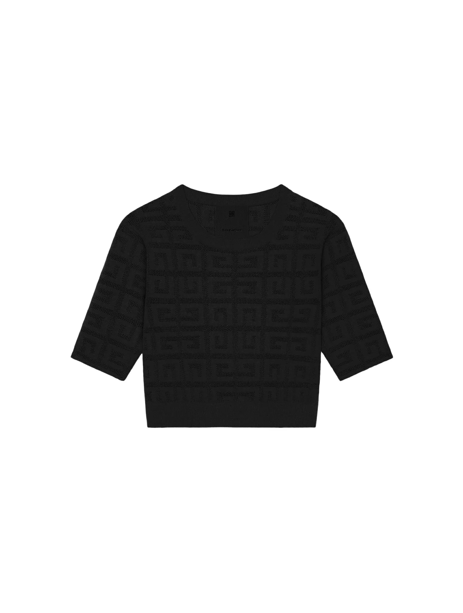 Cropped sweater in 4G jacquard