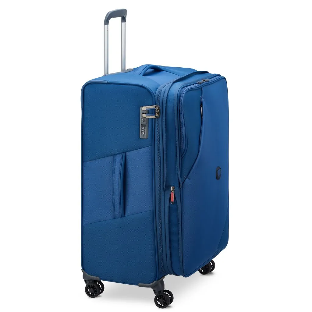 Delsey MARINGA 78cm Large Exp Softsided Luggage - Blue