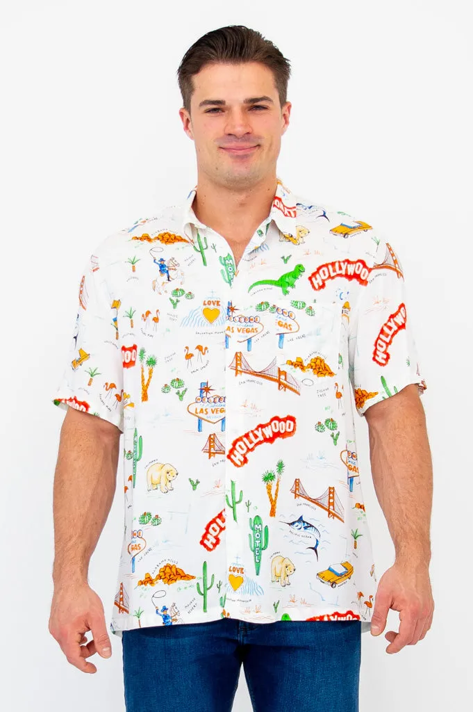 Dino Shirt, Hollywood, Woven Bamboo