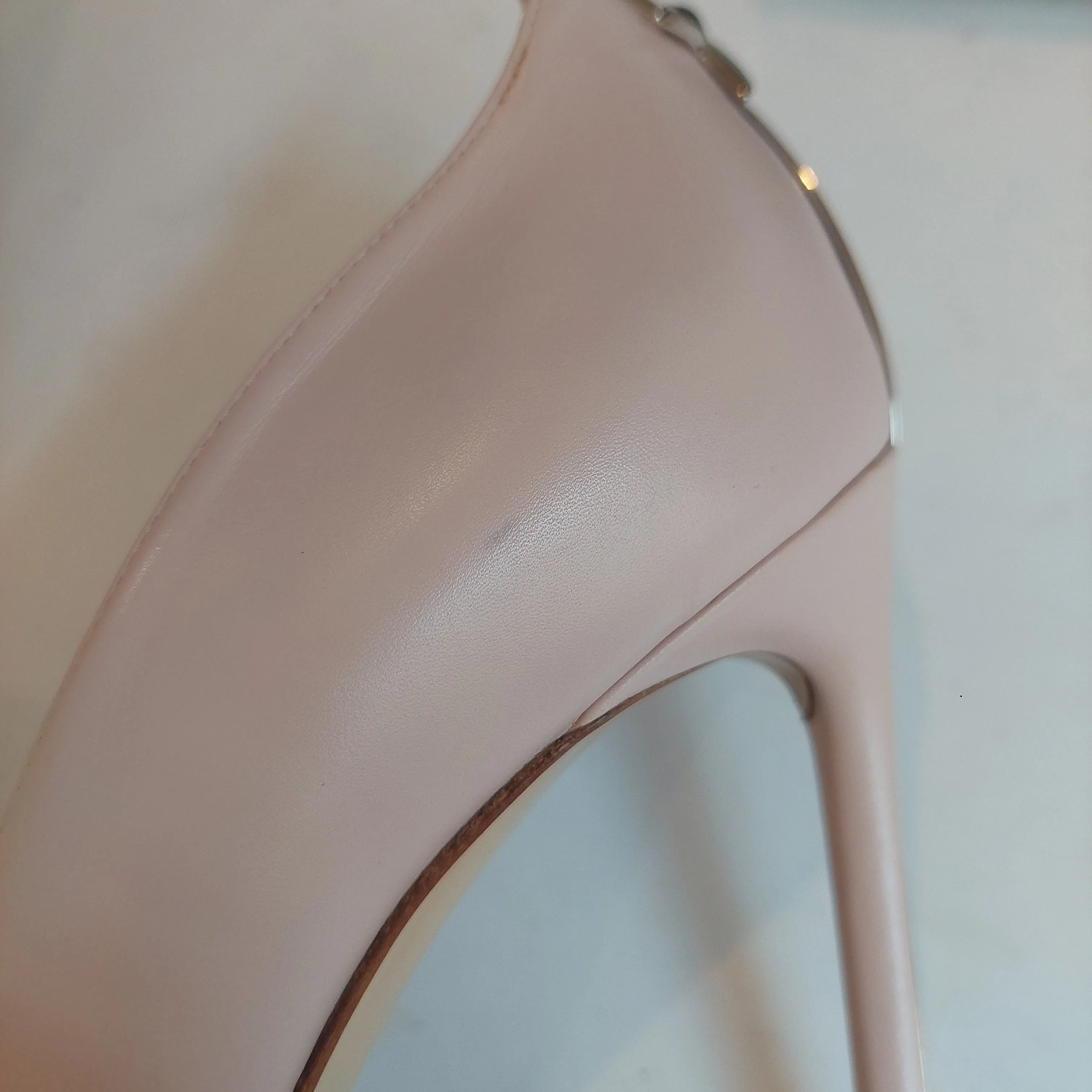 DIOR Nude Pink Pointed Leather Pumps | Like New |