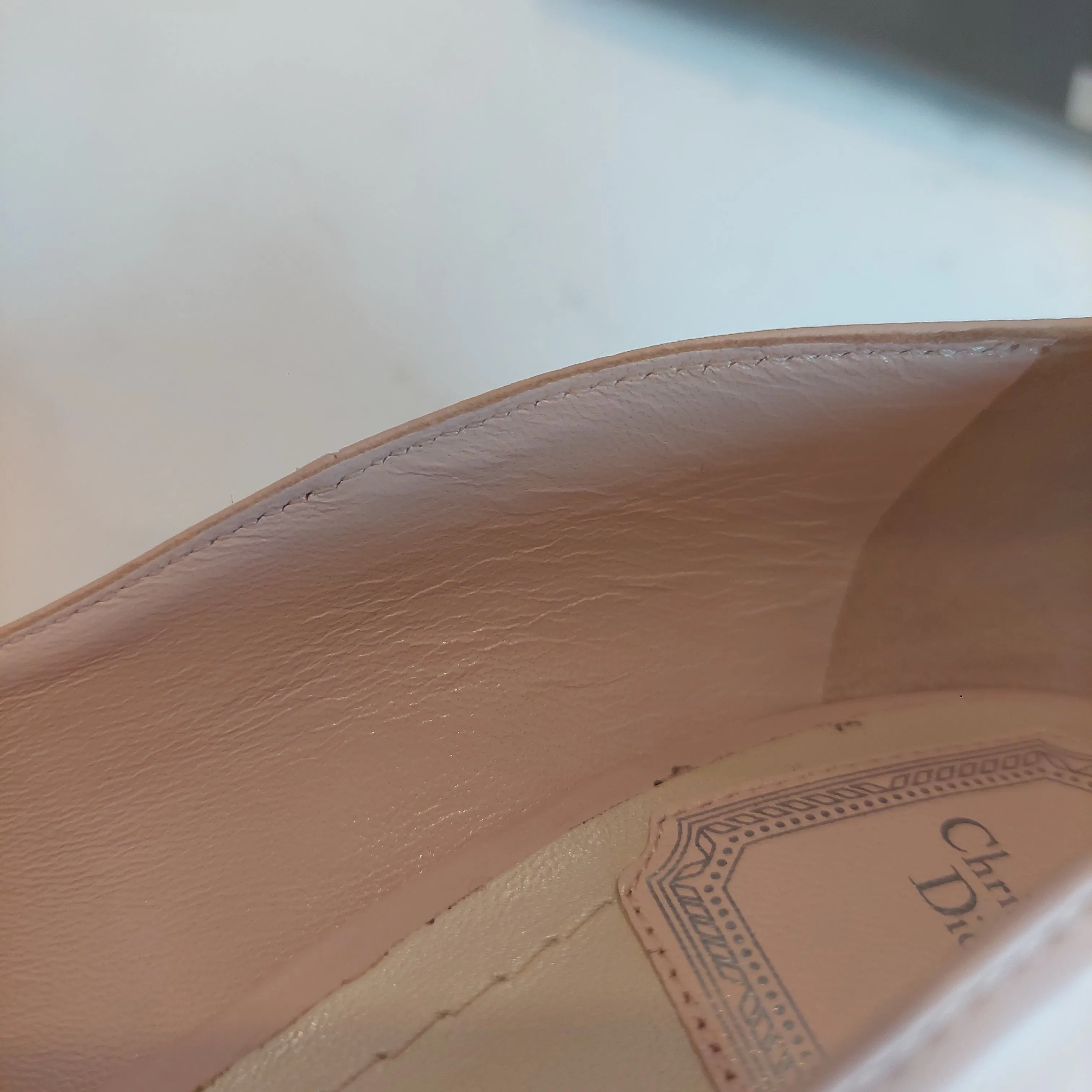 DIOR Nude Pink Pointed Leather Pumps | Like New |