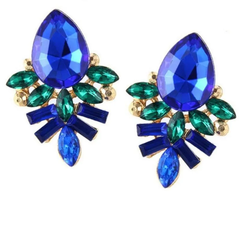 Drop It Like Its Hot Blue Gem Earrings