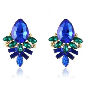 Drop It Like Its Hot Blue Gem Earrings