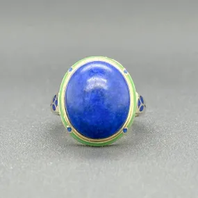 Estate Art Deco 14K Y Gold 0.64ct Lapis Lazuli Ring