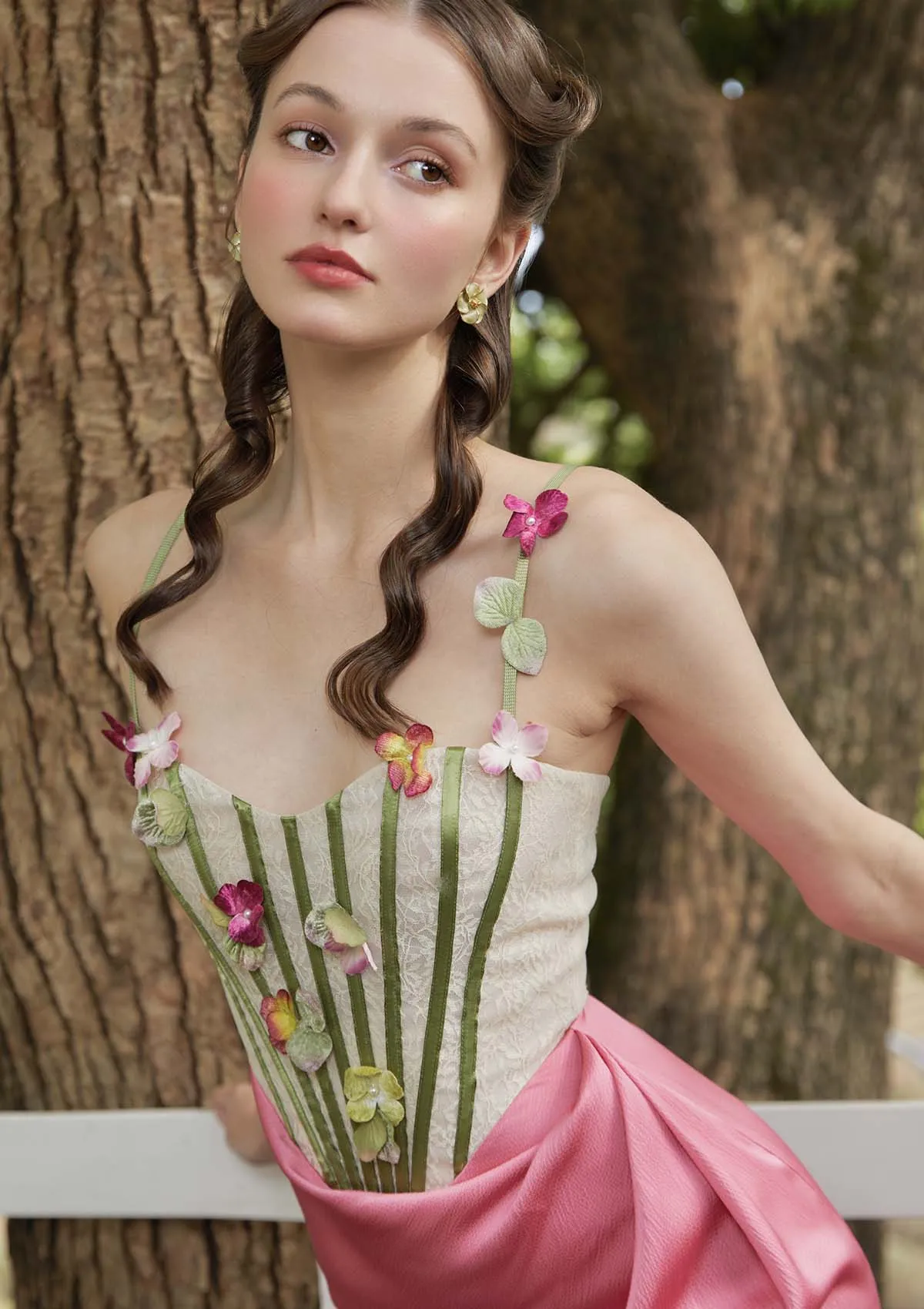 Flower Vine Phantom Corset Dress