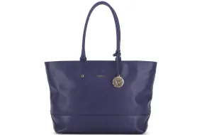 FURLA INDIGO BLUE SHOPPER TOTE WITH ZIPPER, WITH DUST COVER