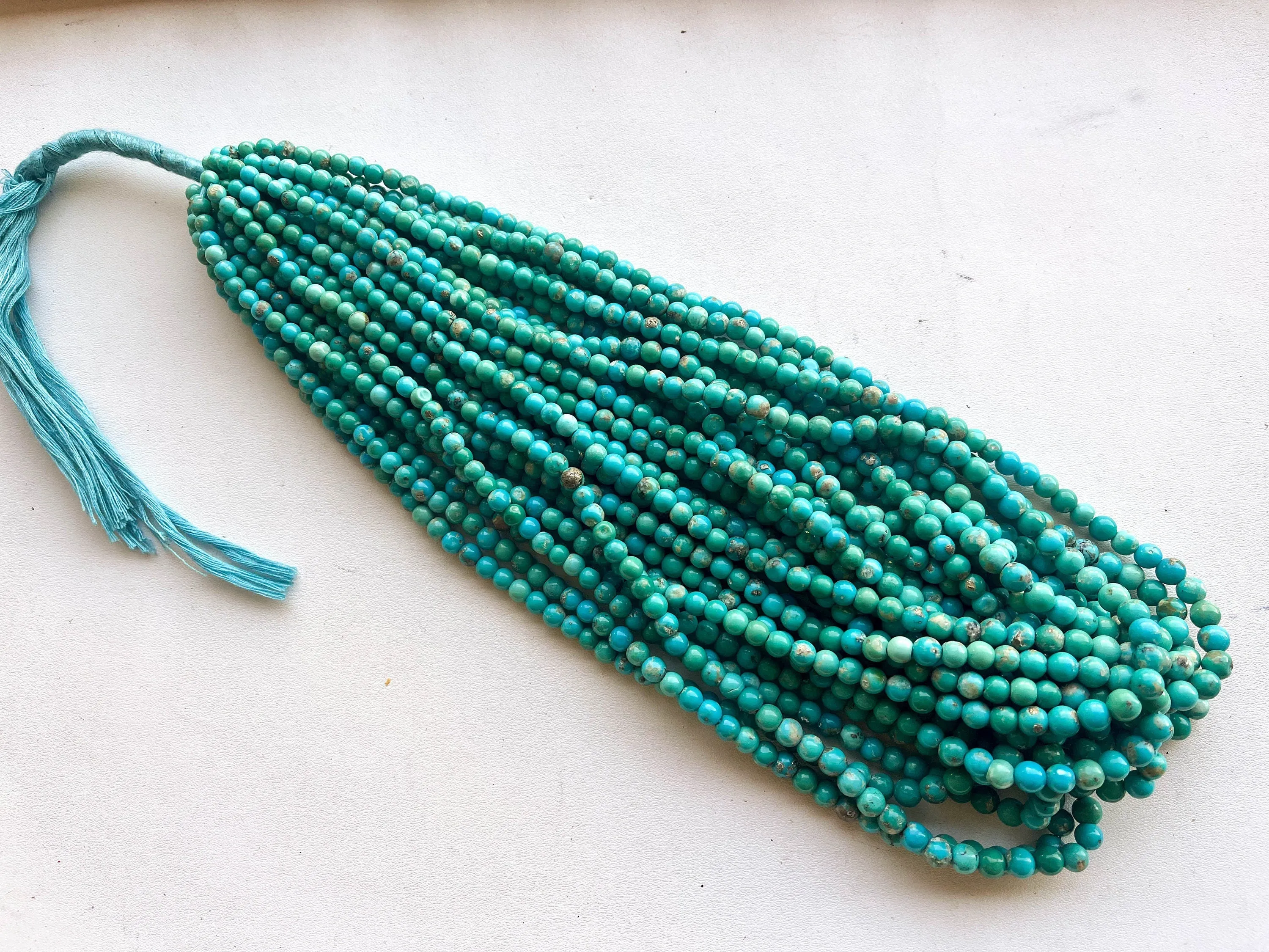 Genuine Arizona Turquoise Smooth Round Beads, Turquoise Gemstone Beads, Arizona Turquoise Gemstone Beads, Turquoise Beads, BFYJ161