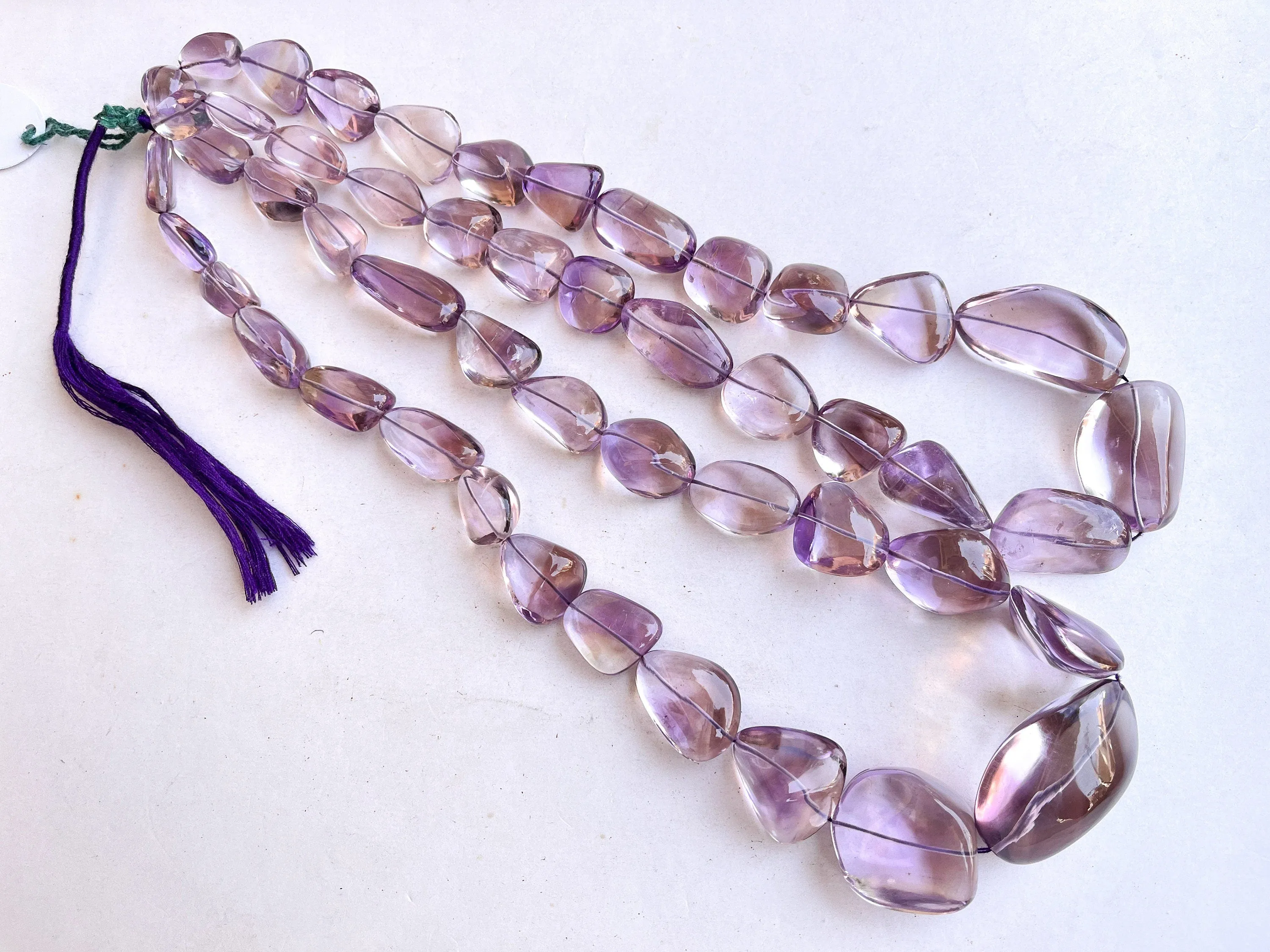 Glossy Natural Ametrine Smooth High Quality Nuggets