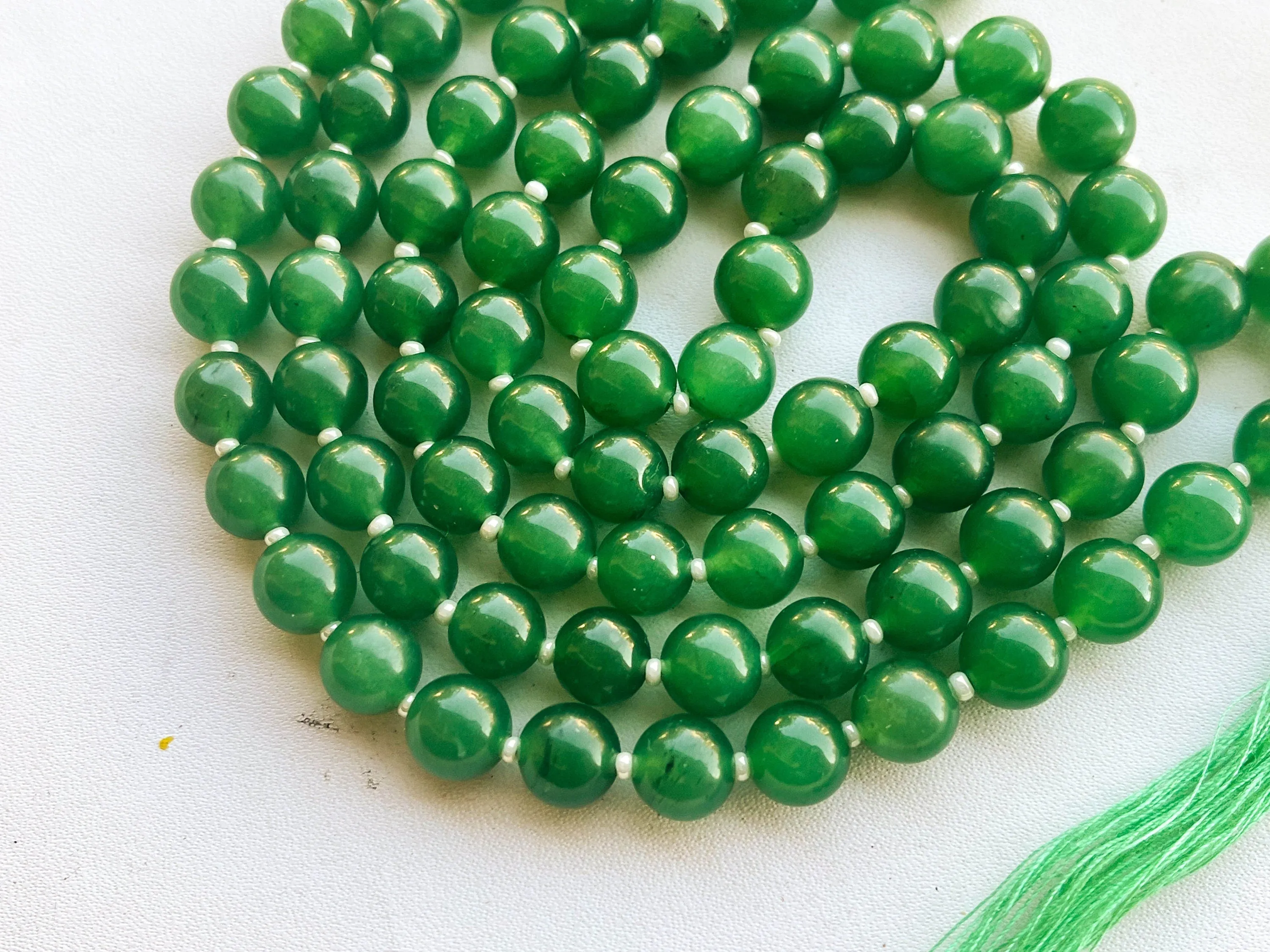 Green Aventurine Smooth Ball Shape Beads, Green Aventurine Beads, Green Aventurine Balls, 8mm, 16 Inch String