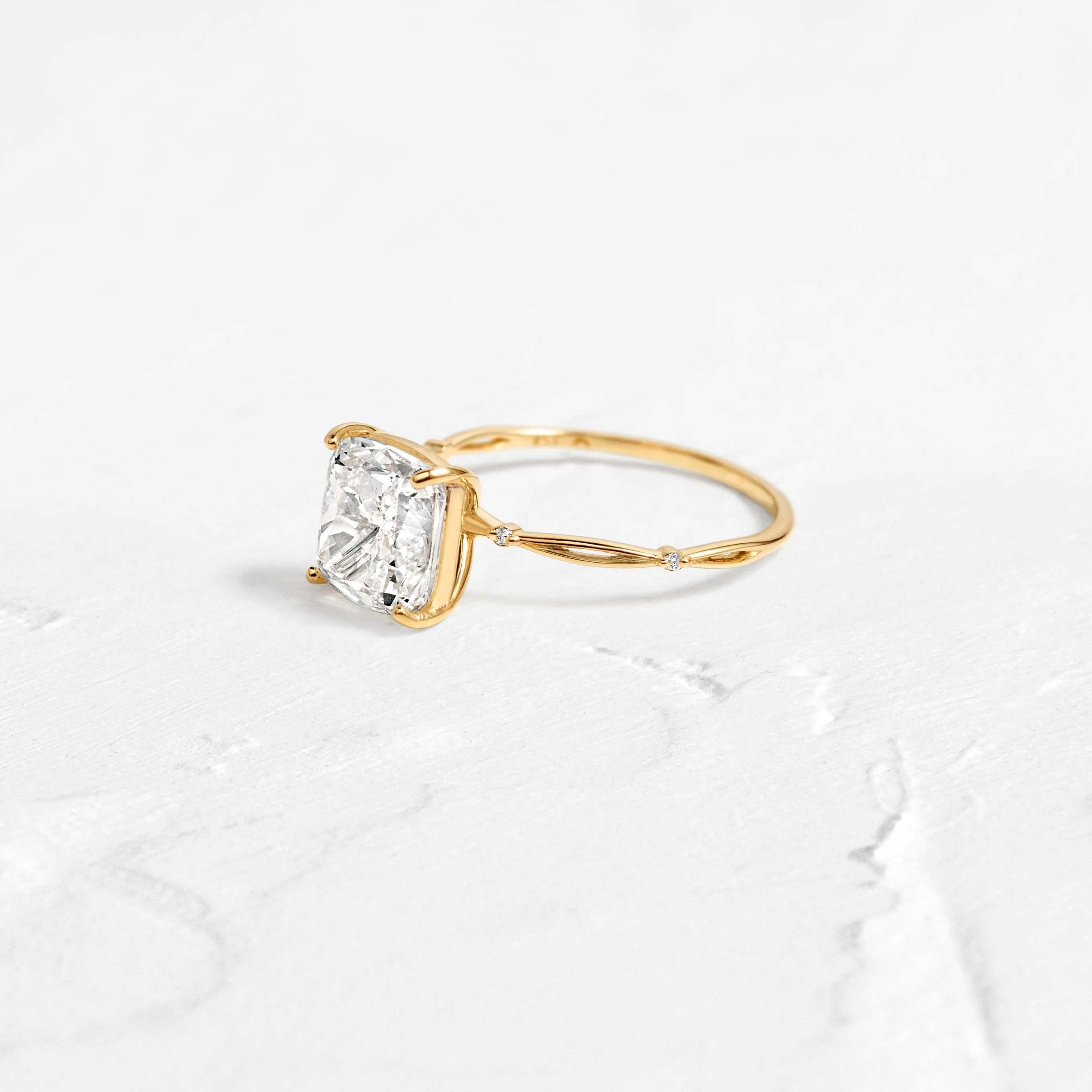 Hillside Ring, Cushion Cut