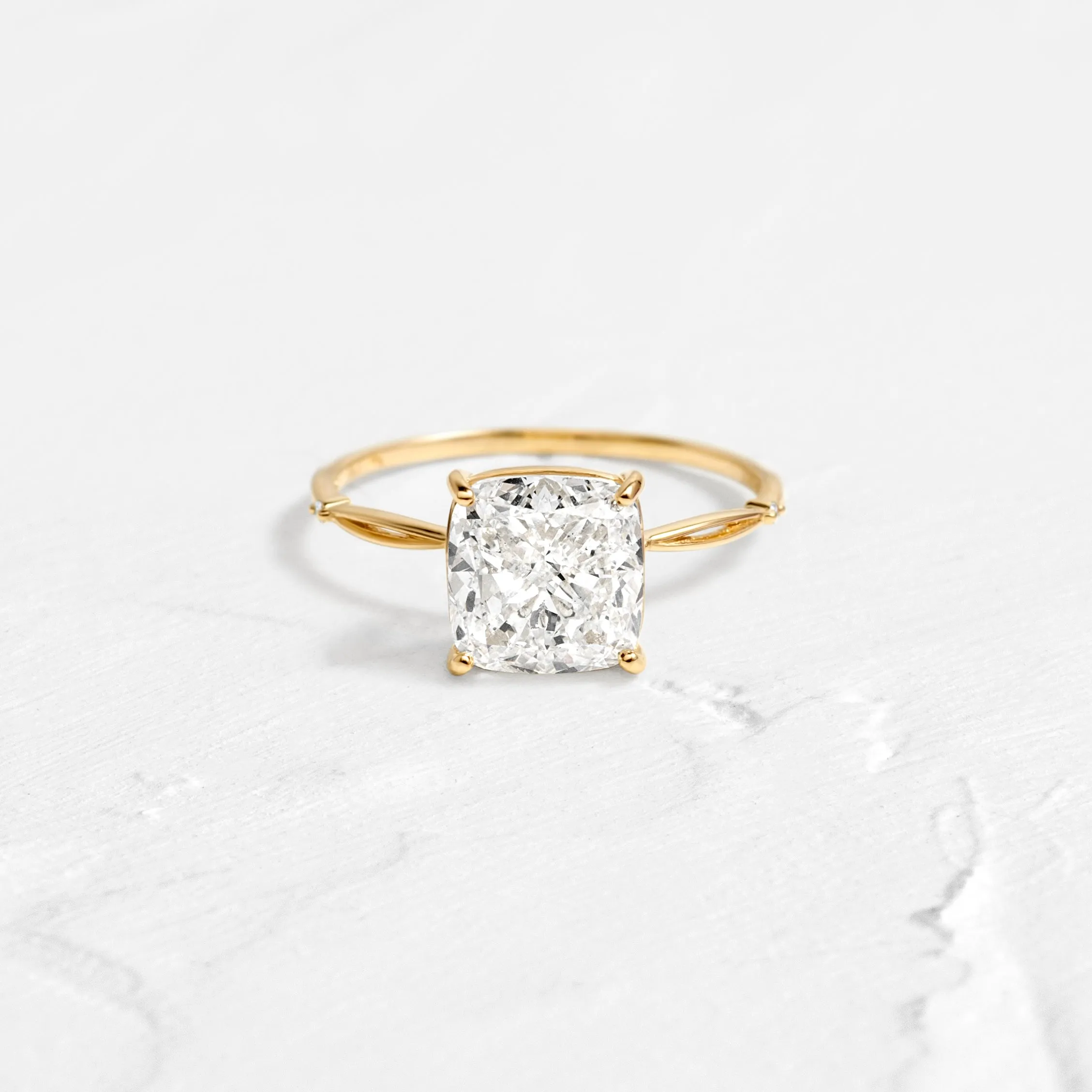 Hillside Ring, Cushion Cut