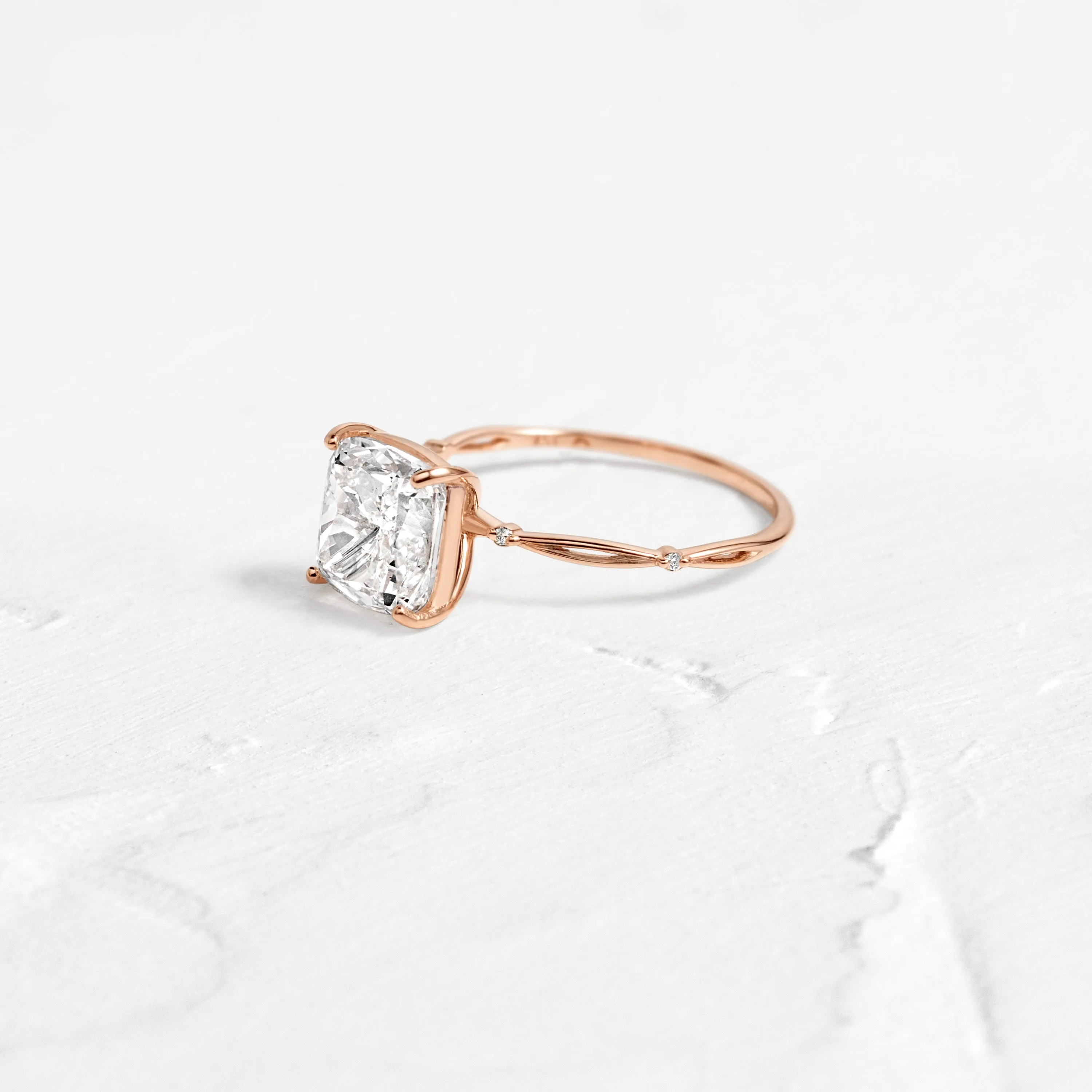 Hillside Ring, Cushion Cut